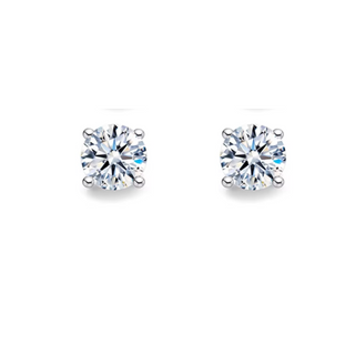 Silver CZ Stud Earrings