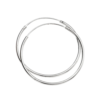 Silver 50mm Sleeper Hoop Earrings