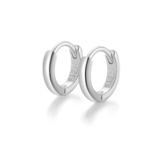 Silver 7mm Huggie Hoops