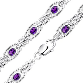 Silver Amethyst Gate Bracelet | Amethyst Bracelets