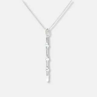 Silver Bamboo Necklace