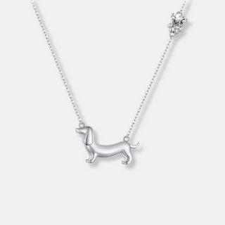 Silver Dachshund Necklace