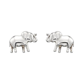 Silver Elephant Stud Earrings