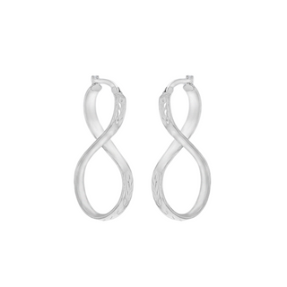 Silver Figure of 8 Infinity Hoops