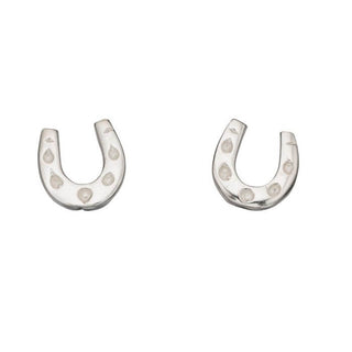 Silver Lucky Horse Shoe Children's Earrings