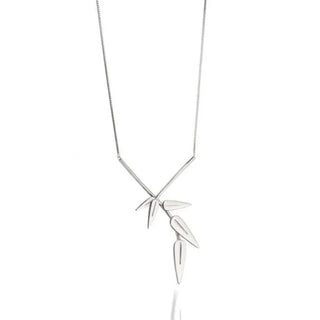 Silver Leaf Torque Necklace