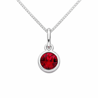 Silver Red Crystal Pendant