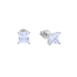 Square CZ Stud Earrings