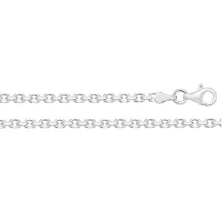 Silver 2.46mm Faceted Belcher Chain