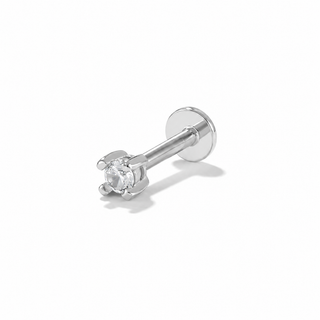 Silver 2.5mm CZ Solitaire Cartilage Stud