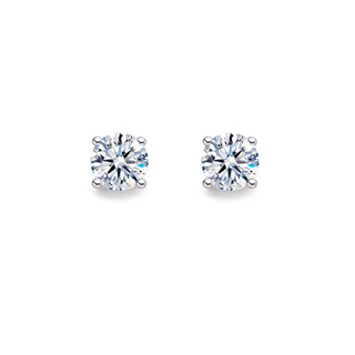 Silver CZ Stud Earrings