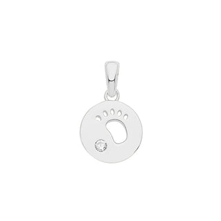 Baby Foot CZ Disc Pendant