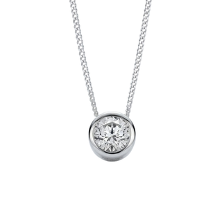 Diamond necklace on a white background