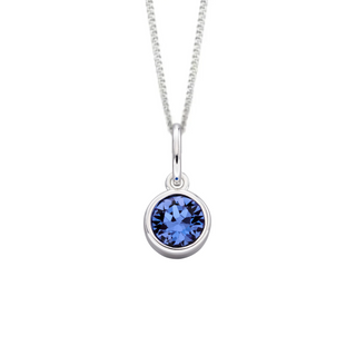 Silver Blue Crystal Pendant