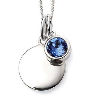 Silver Blue Crystal Pendant