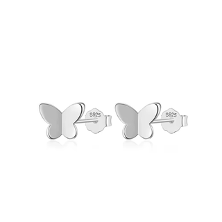 Silver Butterfly Stud Earrings