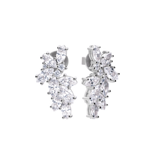 Silver CZ Scatter Earrings