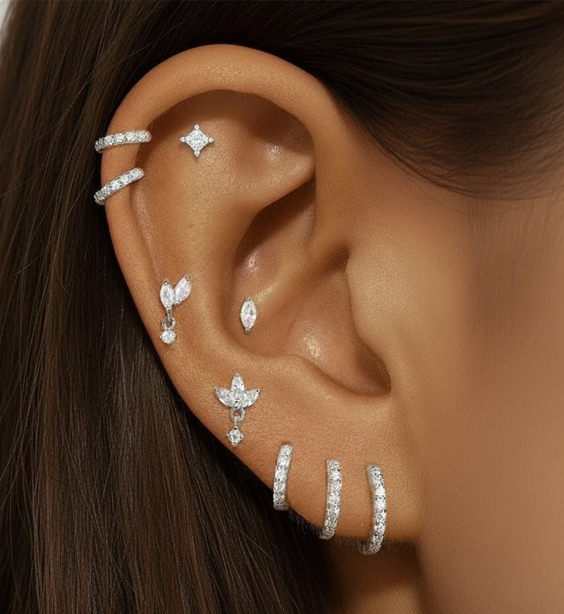 Silver Cartilage Earrings