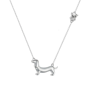 Silver Dachshund Necklace