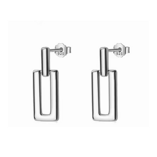 Geometric Rectangle Mini Drop Earrings