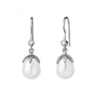 Silver La Perle Drop Earrings