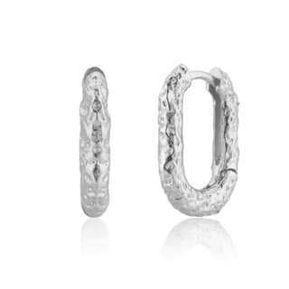 Molten Rectangular Hoop Earrings