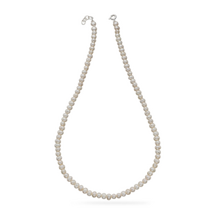 Single Row White Freshwater Pearl Necklace