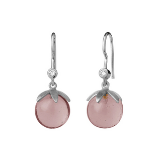 Silver Pink Magic Drop Earrings