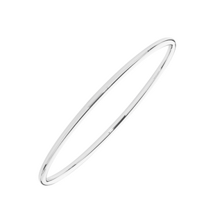 Silver Oval Polished Bangle