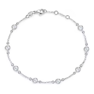 Silver Rubover CZ Bracelet