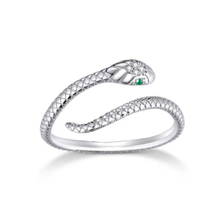 Silver Snake Adjustable Ring