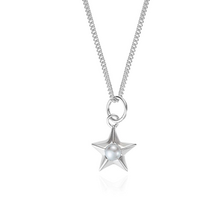 Silver Star Pearl Pendant