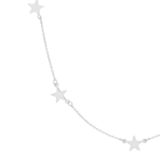 Silver Starry Nights Multi-Star Station Necklace