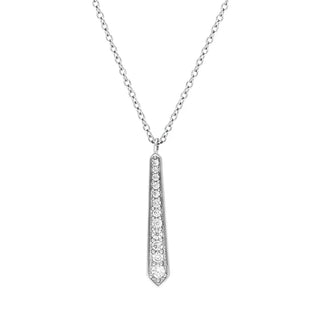 Silver Sunbeam CZ Bar Pendant