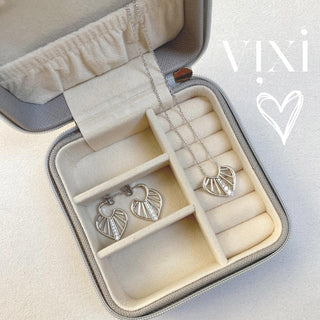 Silver Sunbeam CZ Heart Necklace