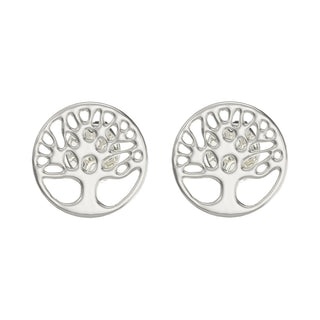 Silver Tree of Life Stud Earrings