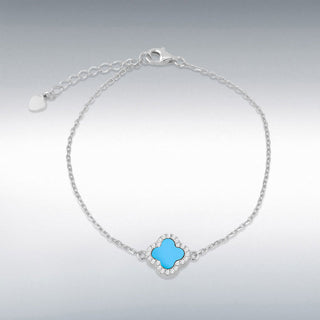 Sterling Silver Turquoise Petal Bracelet