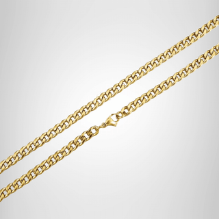 Gold Plated Stainless Steel 22" 5mm Curb Chain