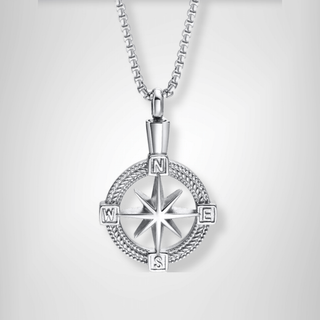 Stainless Steel Compass Necklace