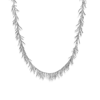 A 30-inch sterling silver necklace with a delicate, wire-like bead design, from the Molto collection.