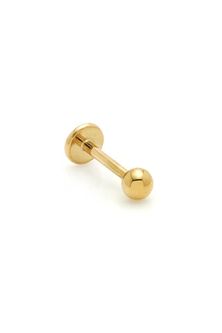 BFF Gold Titanium  4mm Ball Flat Back Stud Earrings