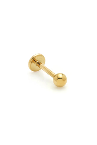 BFF Gold Titanium Ball Flat Back Stud Earrings
