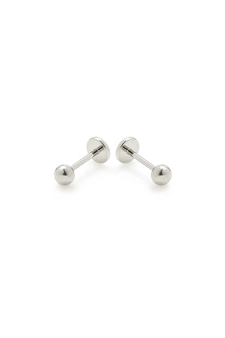 BFF Titanium 3mm Ball Flat Back Stud Earrings