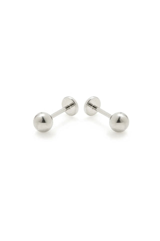 BFF Titanium 4mm Ball Flat Back Stud Earrings