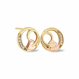 Clogau Tree of Life® Gold and Diamond Stud Earrings | TOLCDE