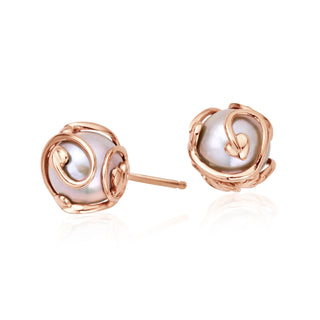 Clogau 9ct Gold Tree of Life Pearl Stud Earrings
