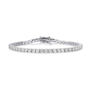 Cubic Zirconia tennis bracelet on a white background