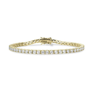 Gisser Gold Plated 3mm Brilliant Tennis Bracelet