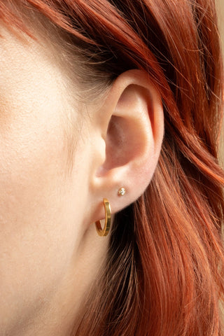 BFF Titanium Crystal Marquise Flat Back Stud Earrings