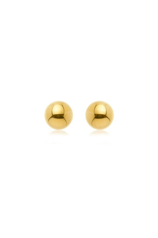 Gold Titanium Plain 5mm Ball Stud Earrings